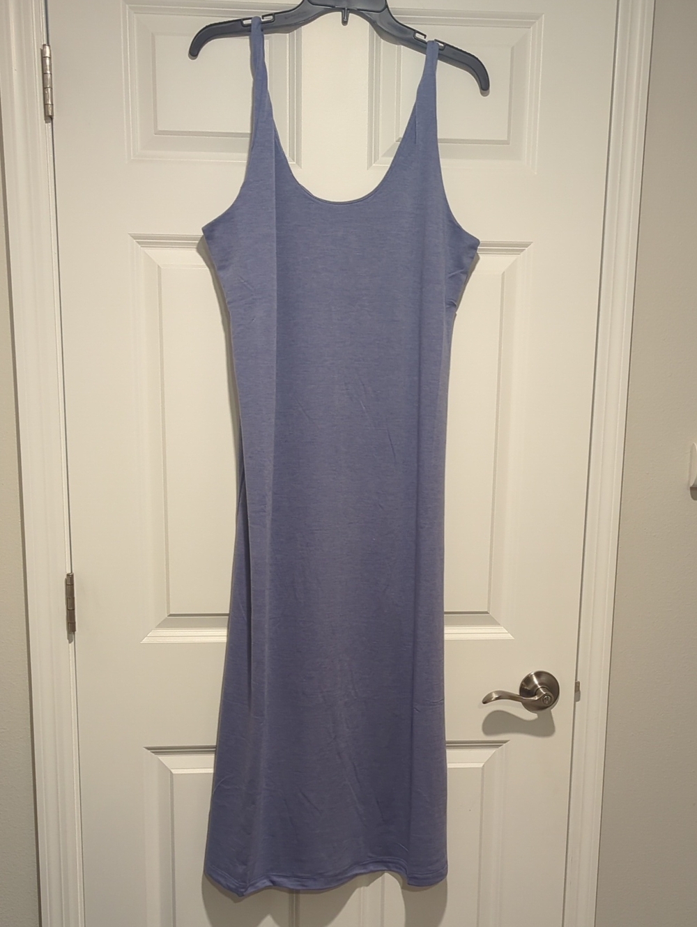 Zenana Outfitters Scoop-Neck Midi Slip Dress in Dusty Purple Blue